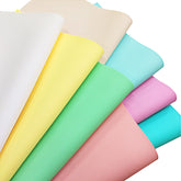 CraftsFabrics 8Pcs Soft Macaron Plain Pastel Candy 30cm Wide PU Synthetic Faux Leather Sheets for Bag Shoe Notebook DIY Patchwork Sewing